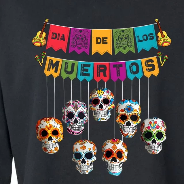 Dia De Los Muertos Mexican Day Of Death Cropped Pullover Crew