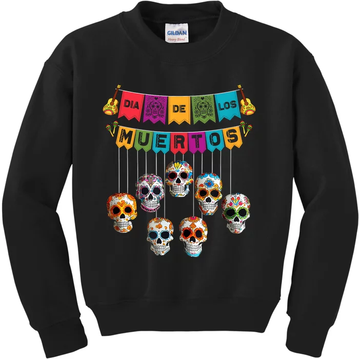 Dia De Los Muertos Mexican Day Of Death Kids Sweatshirt