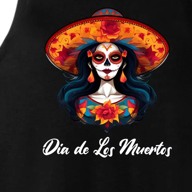 Dia De Los Muertos Day Of The Dead Festive Ladies Tri-Blend Wicking Tank