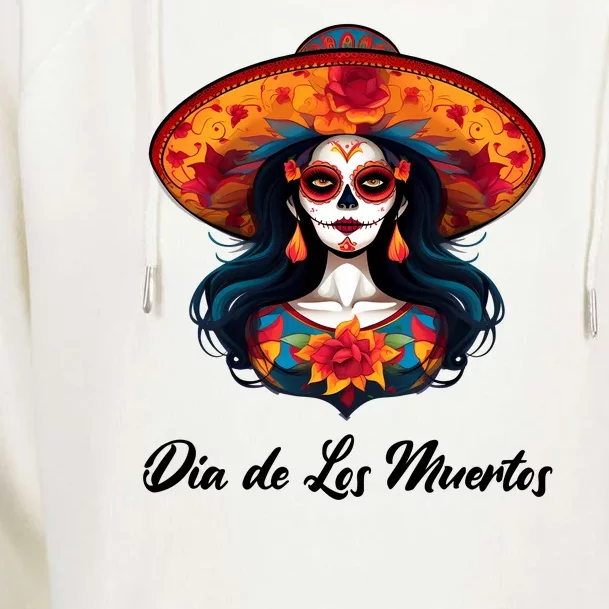 Dia De Los Muertos Day Of The Dead Festive Womens Funnel Neck Pullover Hood