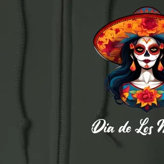 Dia De Los Muertos Day Of The Dead Festive Full Zip Hoodie