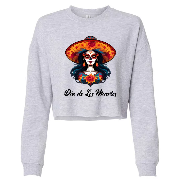 Dia De Los Muertos Day Of The Dead Festive Cropped Pullover Crew