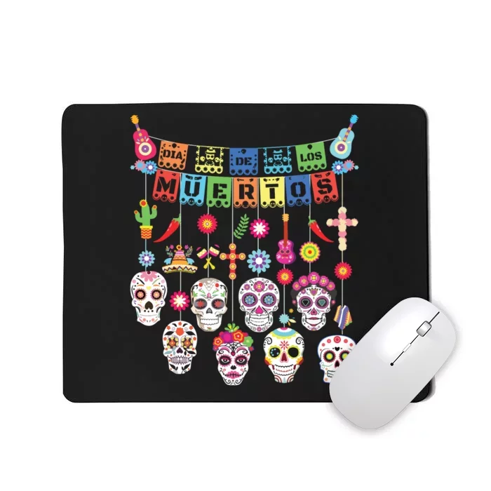 Dia De Los Muertos Funny Day Of The Dead Hanging Skulls Mousepad