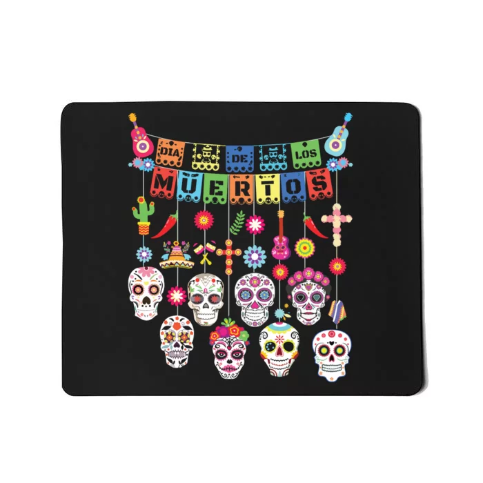 Dia De Los Muertos Funny Day Of The Dead Hanging Skulls Mousepad