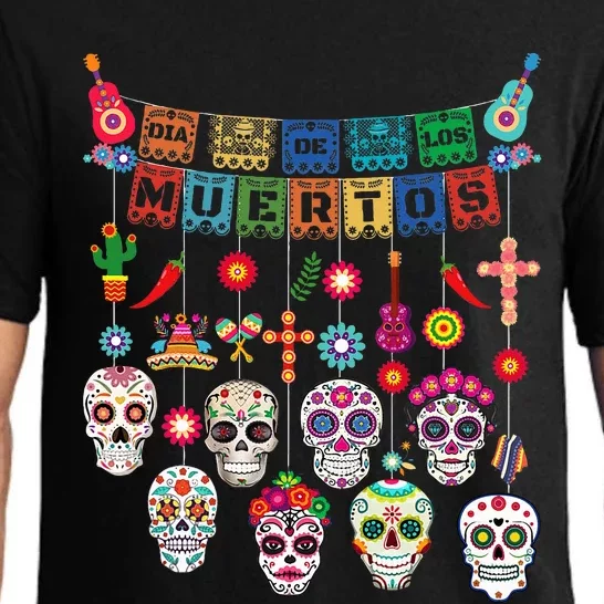 Dia De Los Muertos Funny Day Of The Dead Hanging Skulls Pajama Set