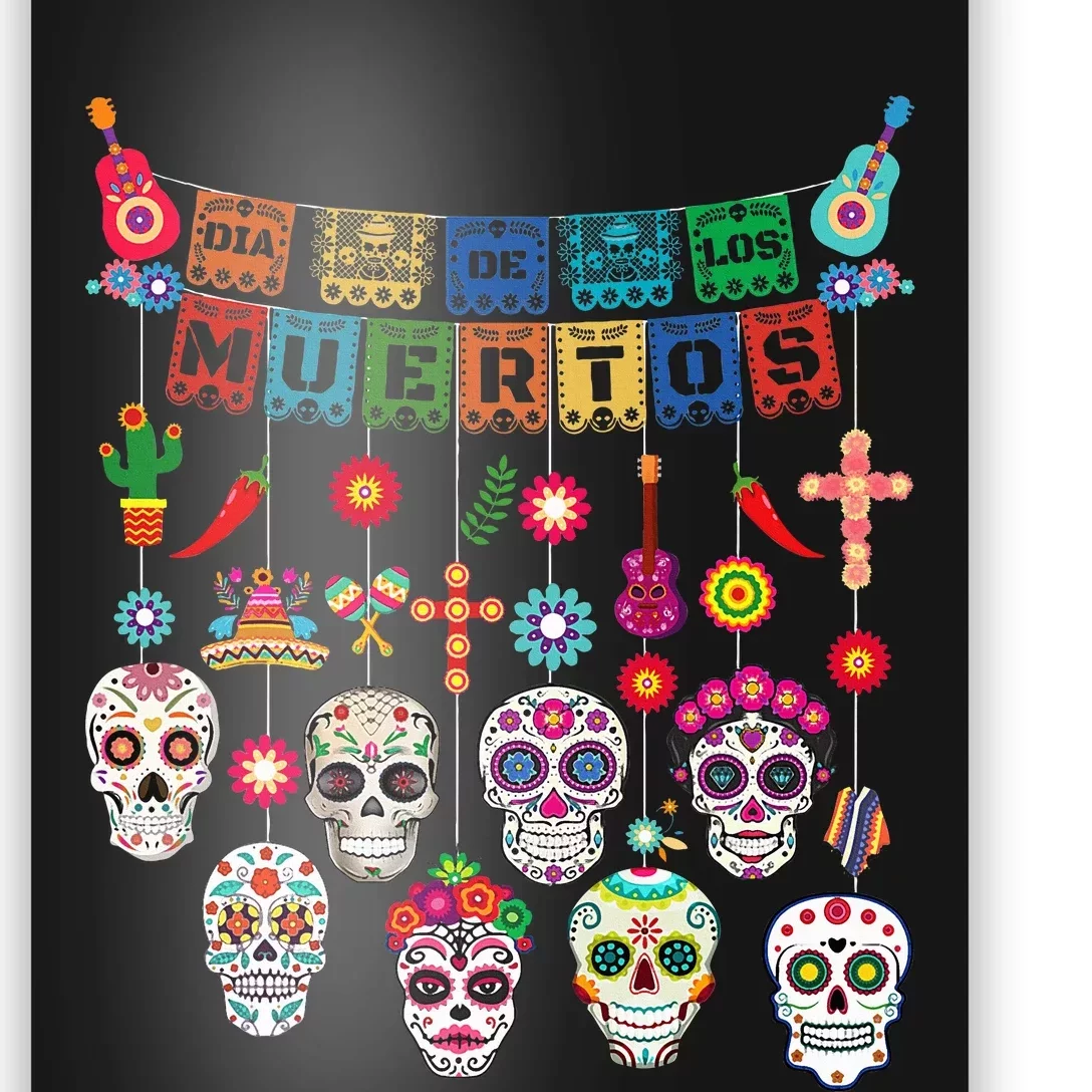 Dia De Los Muertos Funny Day Of The Dead Hanging Skulls Poster