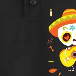 Dia De Los Muertos Mexican Kids Skeleton Sugar Skull Dry Zone Grid Performance Polo