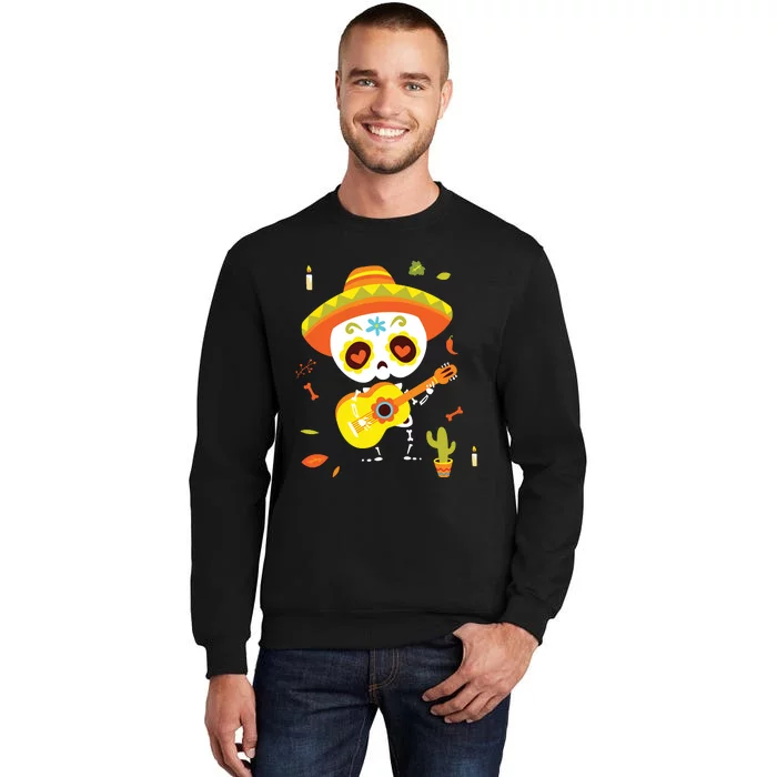 Dia De Los Muertos Mexican Kids Skeleton Sugar Skull Tall Sweatshirt