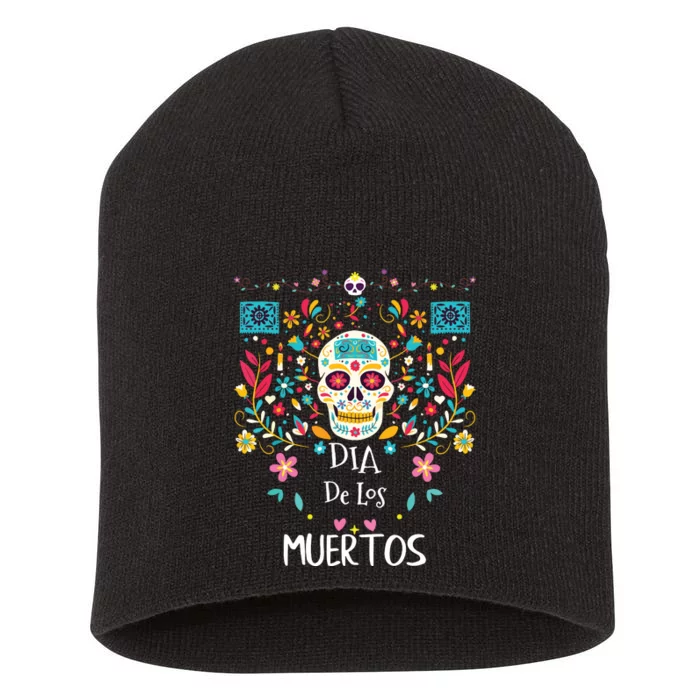 Dia De Los Muertos Funny Day Of The Dead Hanging Skulls Short Acrylic Beanie