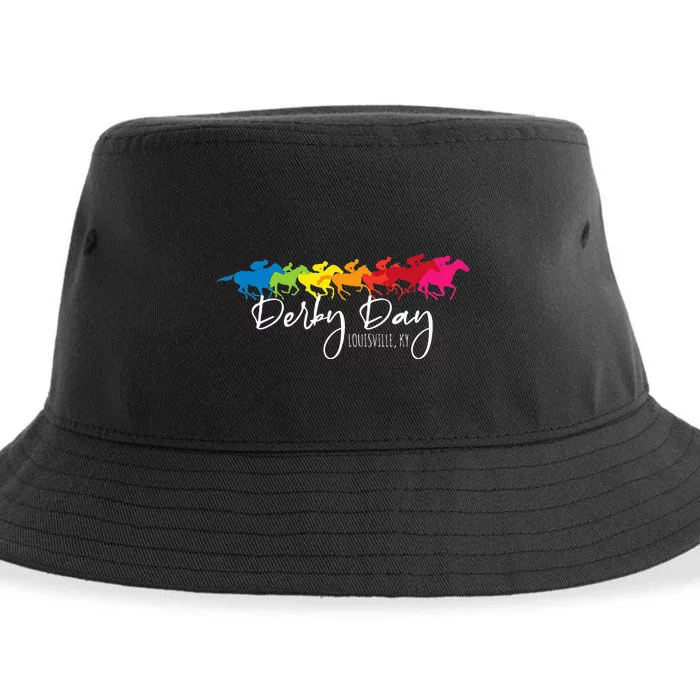 Derby Day Louisville Kentucky Horse Racing Sustainable Bucket Hat