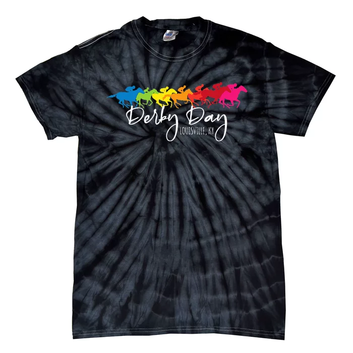 Derby Day Louisville Kentucky Horse Racing Tie-Dye T-Shirt