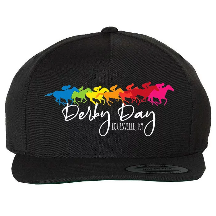 Derby Day Louisville Kentucky Horse Racing Wool Snapback Cap