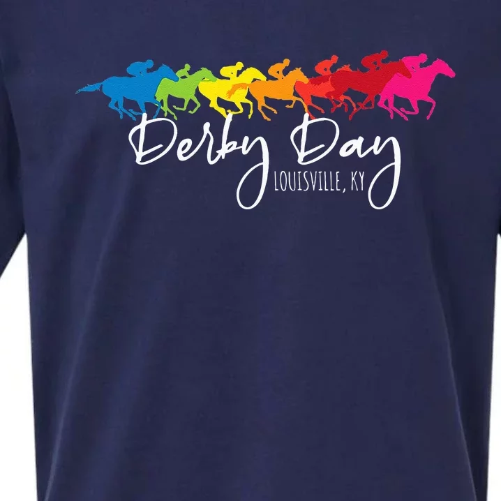 Derby Day Louisville Kentucky Horse Racing Sueded Cloud Jersey T-Shirt