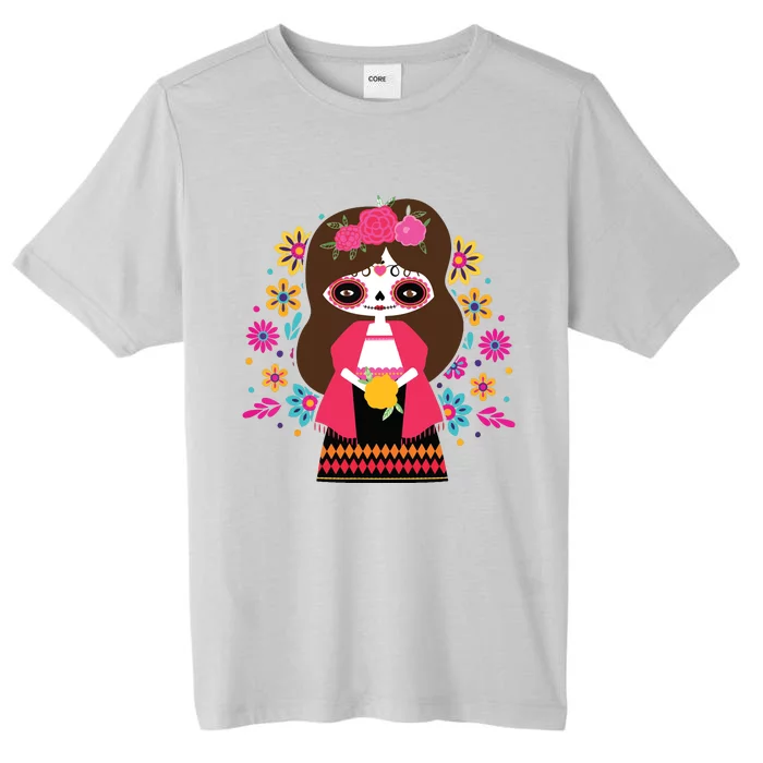 Dia De Los Muertos Mexican Kids Girl Sugar Skull ChromaSoft Performance T-Shirt