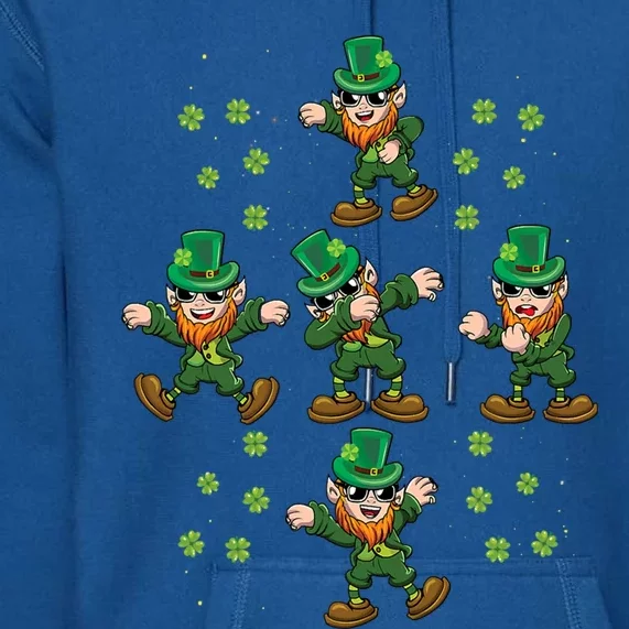 Dab Dancing Leprechaun Shamrock Irish Saint Patricks Day Cute Gift Premium Hoodie