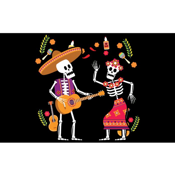 Dia De Los Muertos Skeleton Dancing Funny Day Dead Bumper Sticker