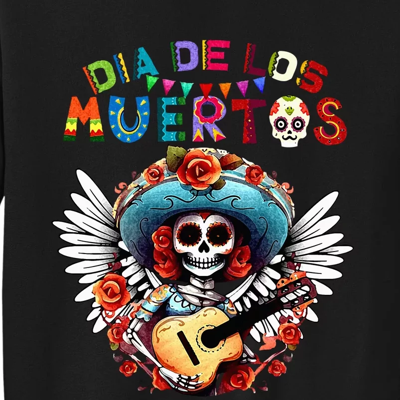 Dia De Los Muertos Catrina Sugar Skull Day of Dead Halloween Tall Sweatshirt