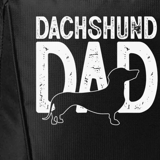 Dachshund Dog Lover Funny Cute Puppy dad Father's day City Backpack