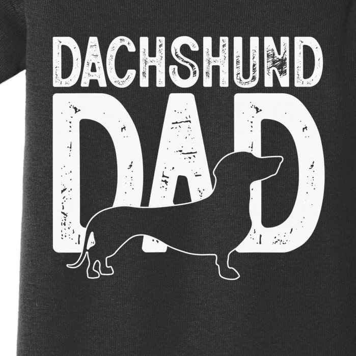 Dachshund Dog Lover Funny Cute Puppy dad Father's day Baby Bodysuit