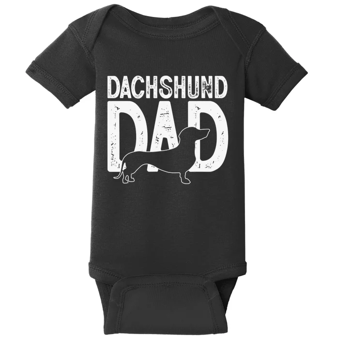 Dachshund Dog Lover Funny Cute Puppy dad Father's day Baby Bodysuit