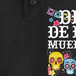 Dia De Los Muertos Sugar Skull Mexican Holiday Dry Zone Grid Performance Polo