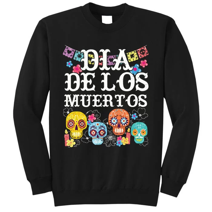 Dia De Los Muertos Sugar Skull Mexican Holiday Tall Sweatshirt