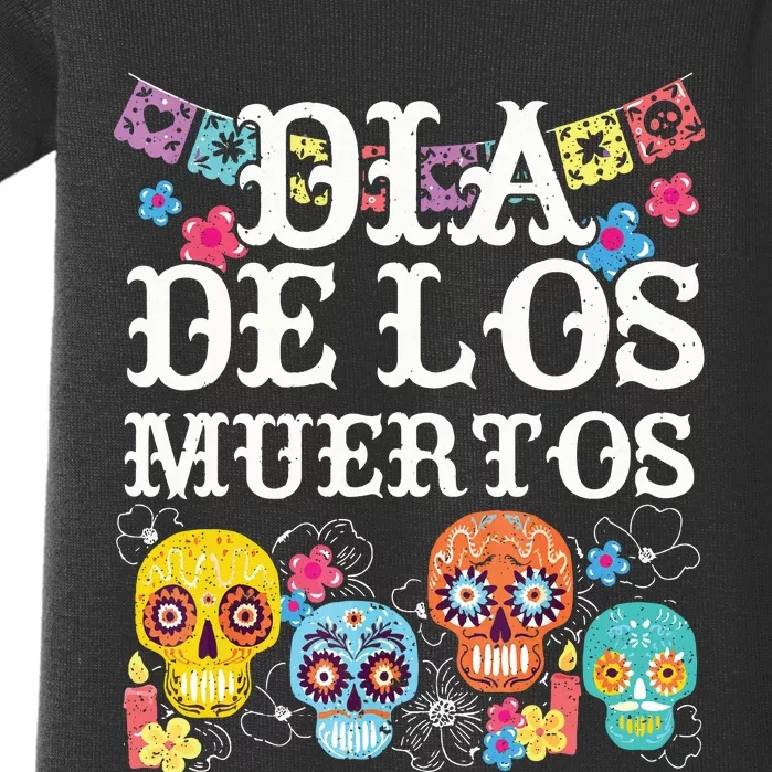 Dia De Los Muertos Sugar Skull Mexican Holiday Baby Bodysuit