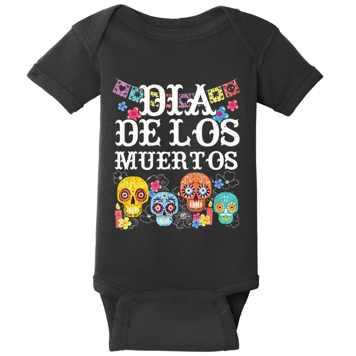 Dia De Los Muertos Sugar Skull Mexican Holiday Baby Bodysuit