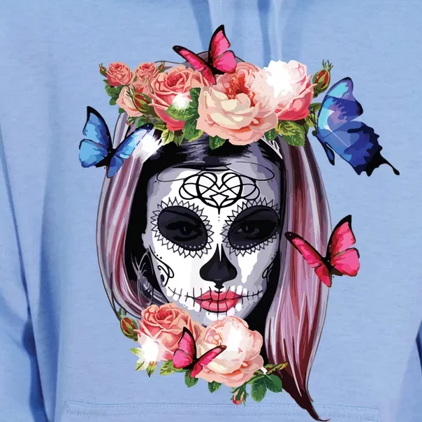 Dia De Los Muertos Sugar Skull Catrina Day Of The Dead Unisex Surf Hoodie