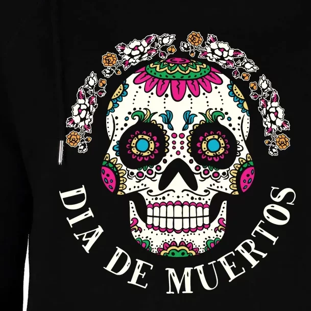 Dia De Los Muertos Sugar Skull Mexican Holiday Womens Funnel Neck Pullover Hood