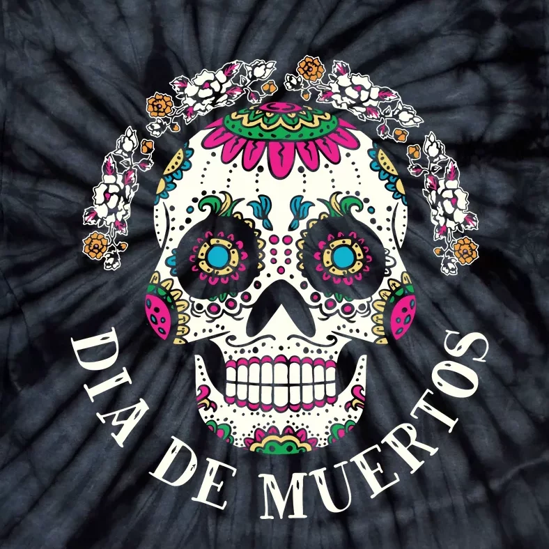 Dia De Los Muertos Sugar Skull Mexican Holiday Tie-Dye T-Shirt