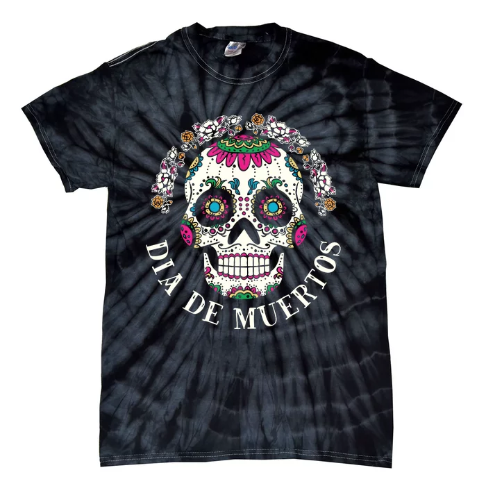 Dia De Los Muertos Sugar Skull Mexican Holiday Tie-Dye T-Shirt