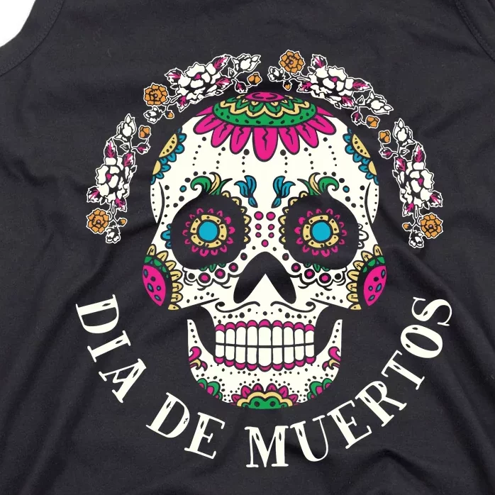 Dia De Los Muertos Sugar Skull Mexican Holiday Tank Top