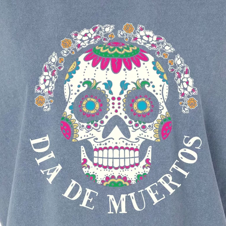 Dia De Los Muertos Sugar Skull Mexican Holiday Garment-Dyed Women's Muscle Tee