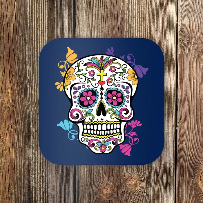 Dia De Los Muertos Sugar Skull Coaster