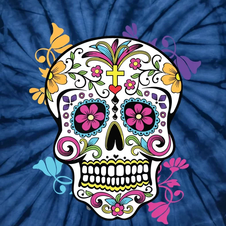 Dia De Los Muertos Sugar Skull Tie-Dye T-Shirt