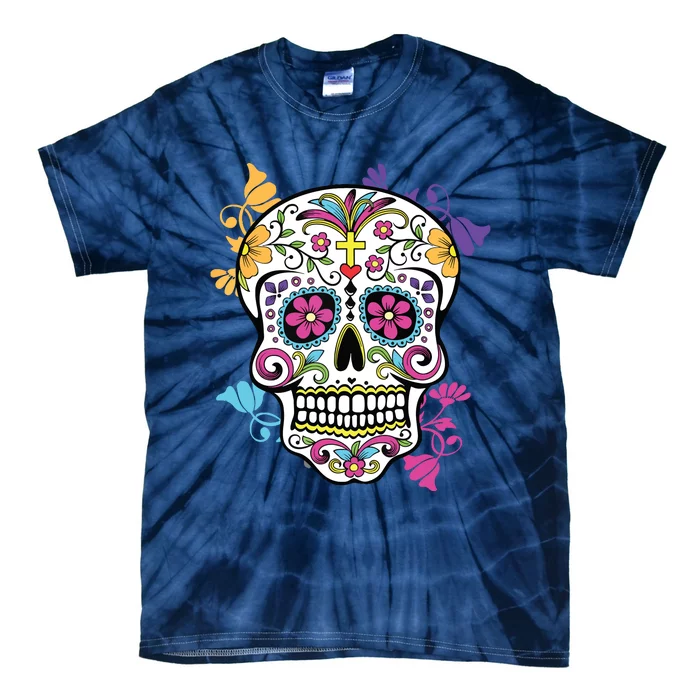 Dia De Los Muertos Sugar Skull Tie-Dye T-Shirt