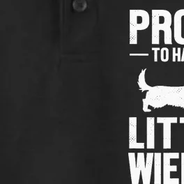 Dachshund Dog Lover Proud To Have A Little Wiener Weiner Dry Zone Grid Performance Polo