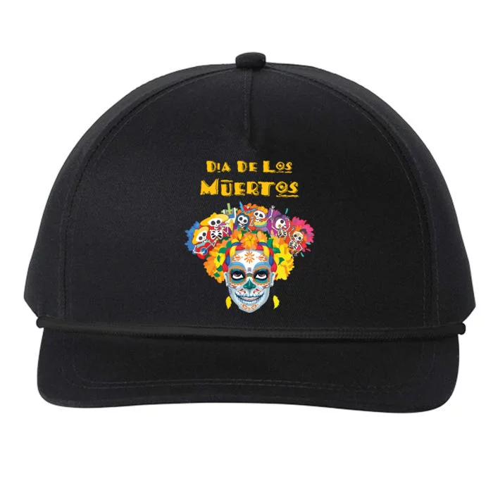 Dia De Los Muertos Mexico Day Of The Dead For Halloween Snapback Five-Panel Rope Hat