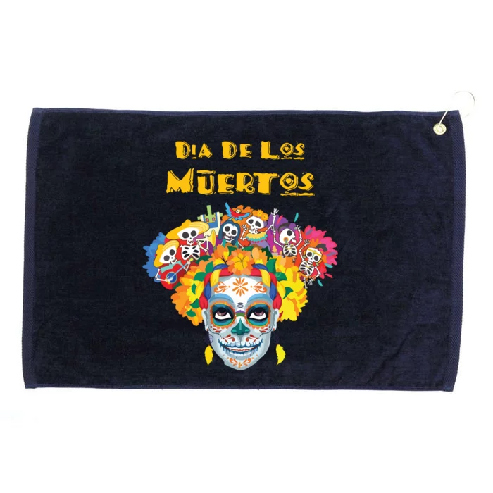 Dia De Los Muertos Mexico Day Of The Dead For Halloween Grommeted Golf Towel