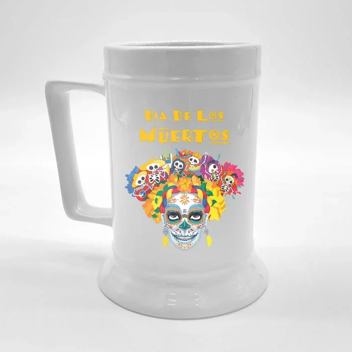 Dia De Los Muertos Mexico Day Of The Dead For Halloween Front & Back Beer Stein