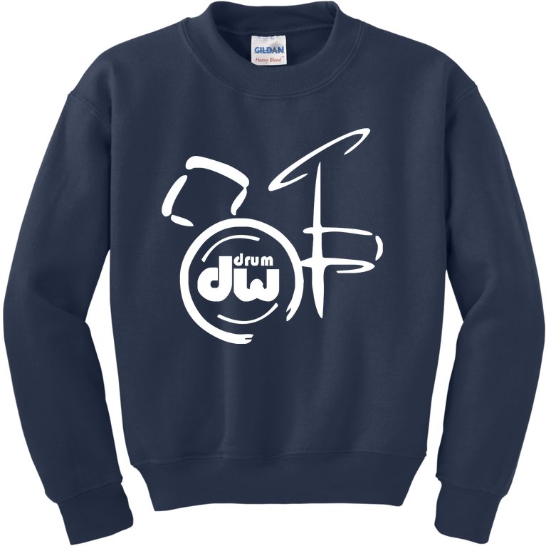 DW Drum Music Instrument Logo Kids Sweatshirt