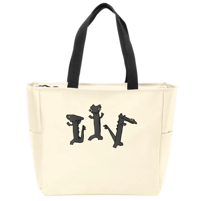 Dancing Dragon Meme Zip Tote Bag