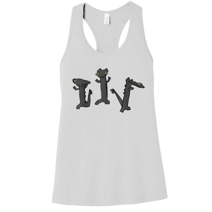 Dancing Dragon Meme Women's Racerback Tank