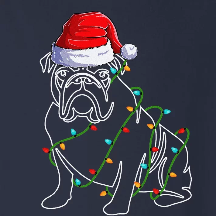 Dog Dad Mom Bulldog Christmas Dog Christmas Lights Toddler Long Sleeve Shirt