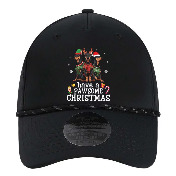 Dober Dogs Merry Mother Father Have A Pawsome Christmas Gift Performance The Dyno Cap