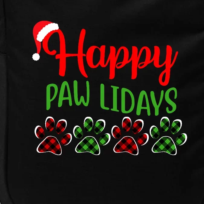 Dog Dad Mom Happy Pawlidays Merry Christmas Holidays Impact Tech Backpack