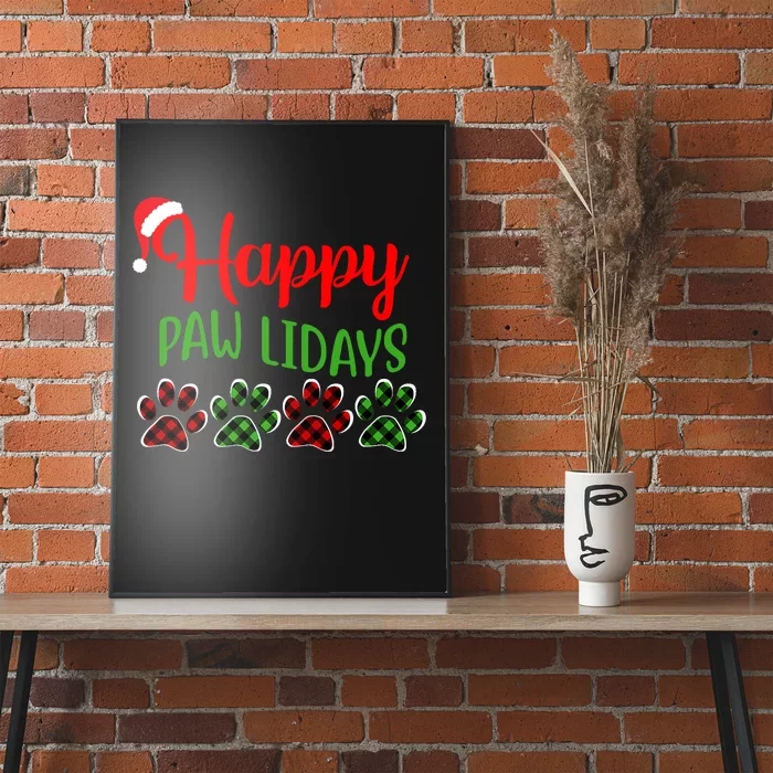 Dog Dad Mom Happy Pawlidays Merry Christmas Holidays Poster