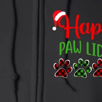 Dog Dad Mom Happy Pawlidays Merry Christmas Holidays Full Zip Hoodie