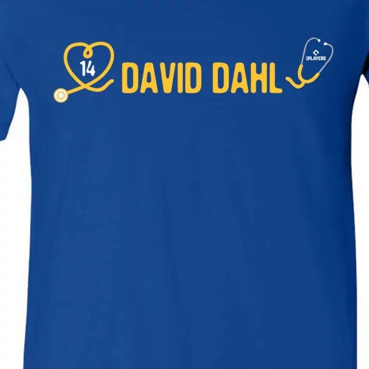 David Dahl Milwaukee Baseball Player Medical Student Doctor Meaningful Gift V-Neck T-Shirt